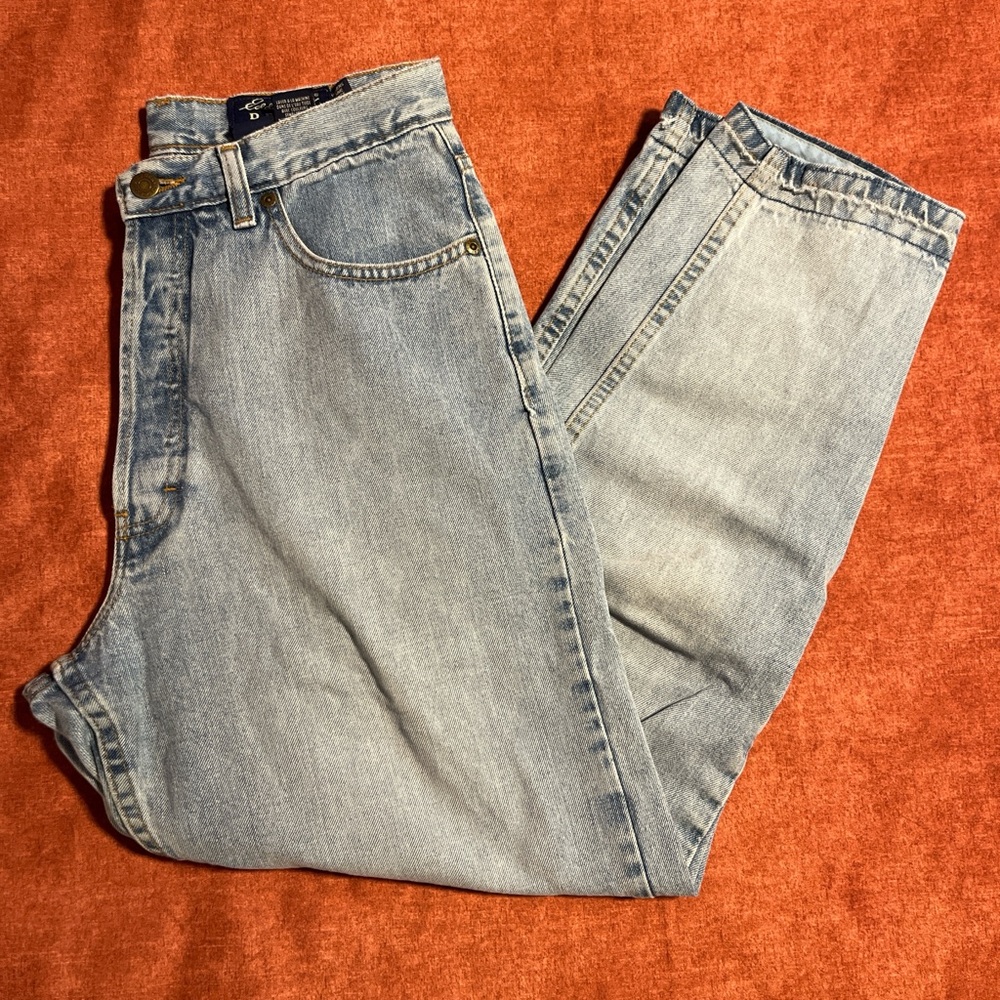 Vintage 80s/90s Eddie Bauer Light Wash Button Fly High Rise Denim Jeans